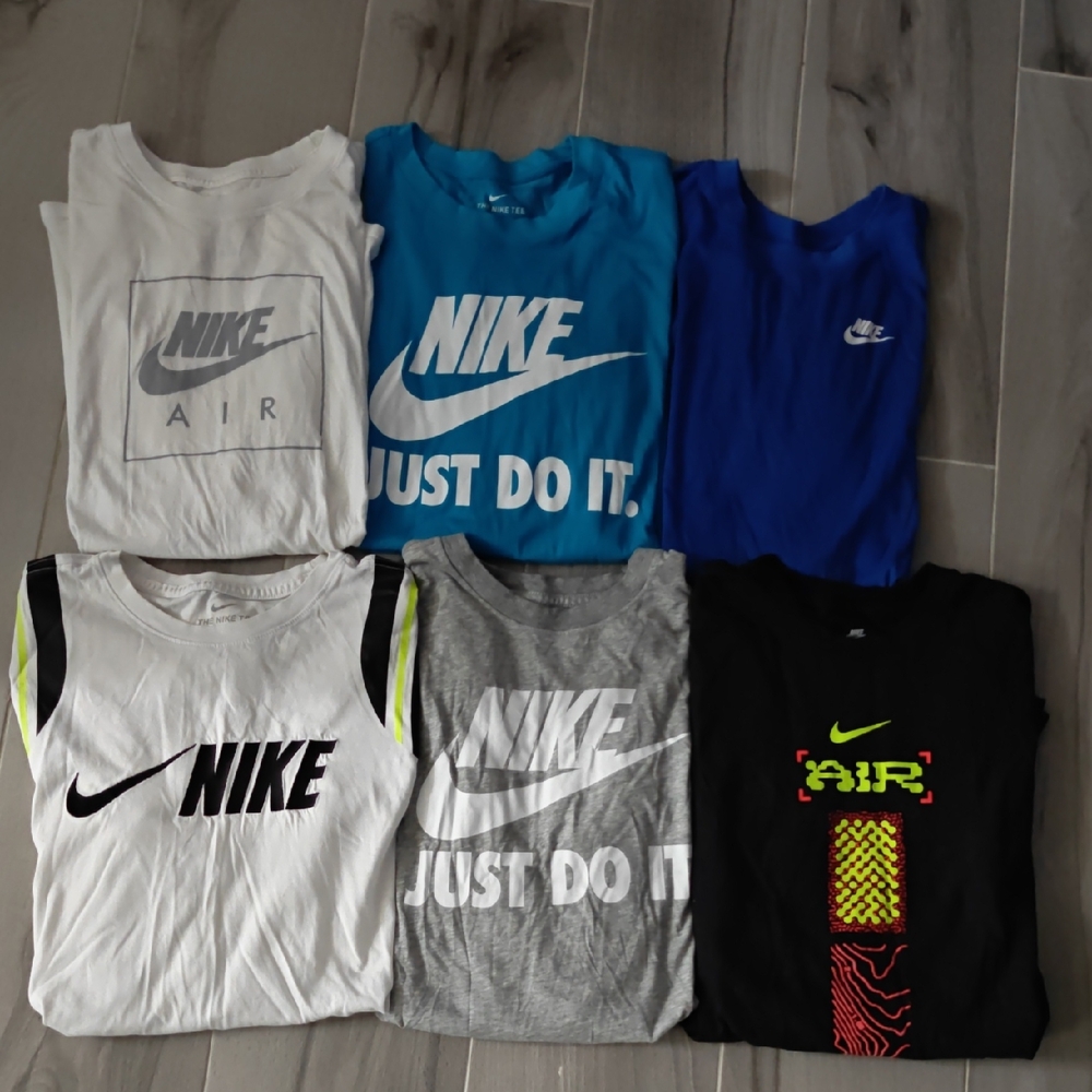 Nike Kids Short Sleeve Tees - White, Blue, Black, Gray